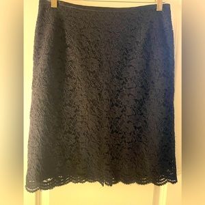 Charter Club, black laced skirt.
